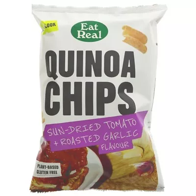 Eat Real | Quinoa Chips Tomato & Garlic | 10 X 90g • £22.79