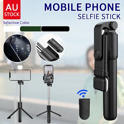 $16.99 • Buy Flexible Tripod Holder Stand Selfie Stick With Bluetooth Remote For Mobile Phone