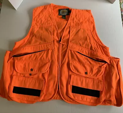 $19.94 • Buy Cabela's Men's Hunting Vest Sz XL Extra Large Snap Zip Pockets Blaze Orange