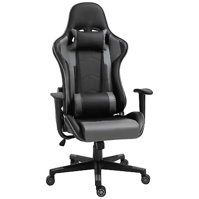 Vinsetto High Back Racing Gaming Chair Reclining Computer Chair W/ Head Pillow • £95.99