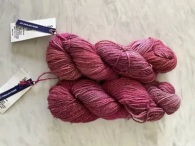 2 Skeins Malabrigo Dos Tierras Yarn. Color 057English Rose • $13.60