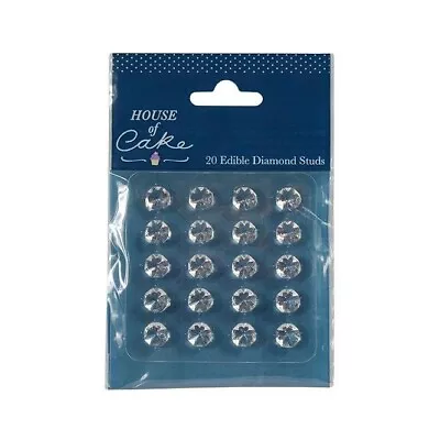 Jelly Gems Clear Edible Diamonds - Pack Of 20 • £5.49