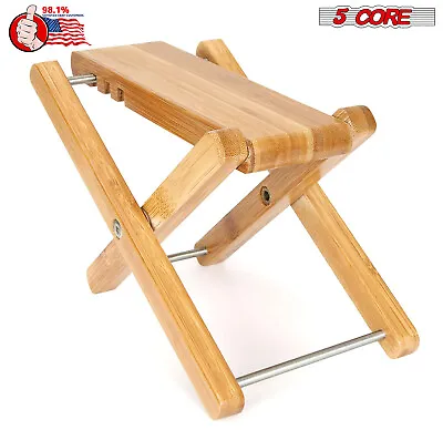 5Core 3-Level Height Adjustable Guitar Foot Rest Stand Stool Made Of Wood • $14.99