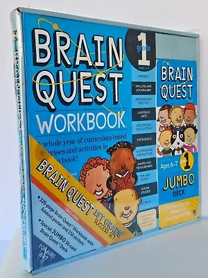 New Combo Success Set Brain Quest Workbook & Jumbo Deck Grade 1 Age 6-7 School • $24.99