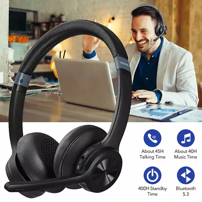 MPOW H19 Bluetooth Headset Wireless Business Trucker Headphones With Microphone • $48