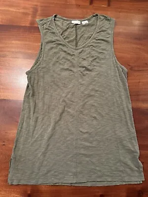 Sigrid Olsen Womens Green Heathered Sleeveless Tank T Shirt Sz Small • $12.25