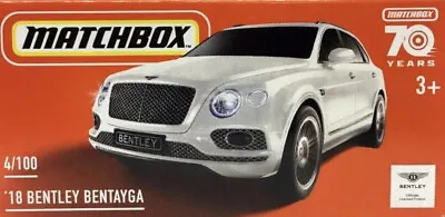 NEW Matchbox Power Grab 18 Bentley Bentayga White 2023 No 4 HLF00 Genuine Sealed • $19