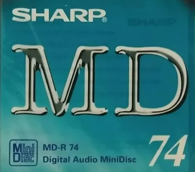 Sharp Md-r74 Recordable Digital Audio Minidisc Md / 74 Mins / New Sealed • £3