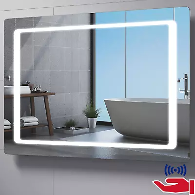 EMKE Motion Sensor LED Bathroom Mirror Light With Shaver Socket Heated Demister • £115.99