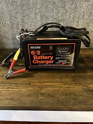 Vintage Sears 6 Amp / 2 Amp Battery Charger 608.718520 • $59.99