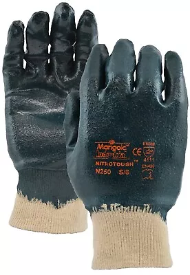 6x Marigold Nitrotough N250B Gloves Size 11/XXL Lightweight Fully Coated UK • £10.89