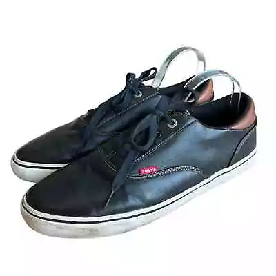 Levi’s Men’s Black Vegan Leather Sneakers - Size Men’s 13 • $30