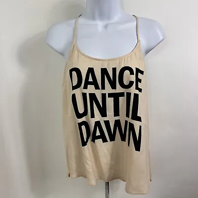 H&M Divided Tank Top Women's Size 6 Spaghetti Strap Racerback Dance Until Dawn • $6.99