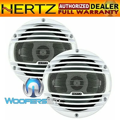 Hertz Hmx6.5-ld White 6.5  150w Marine Led Coaxial Tweeters Boat 4-ohm Speakers • $179