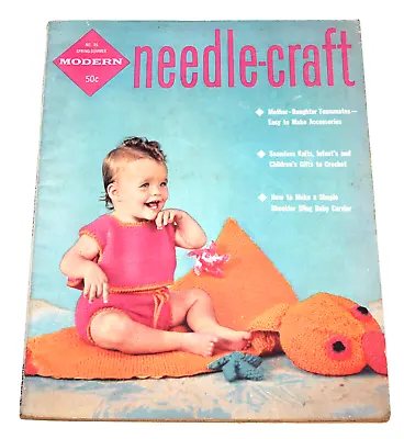 Vintage Modern Needlecraft Spring Summer 1960 Crochet Magazine CT3 • $16.95