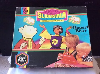 CHAD VALLEY Vintage 'Rupert Bear' Widescreen Projector Sliderama+extra Slides • £84.99