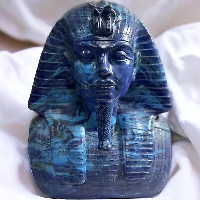 Rare Egyptian Antique King Tutankhamun Statue Large Of Head Made Malachite Stone • $359.10