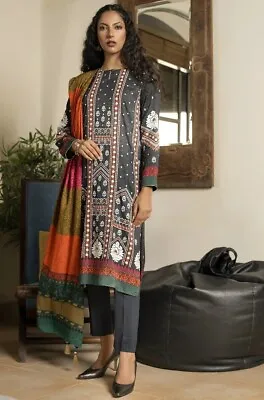 Ready To Wear Lakhany 3 Piece Embroidered Cottel Suit LSM-2489 • £39.99