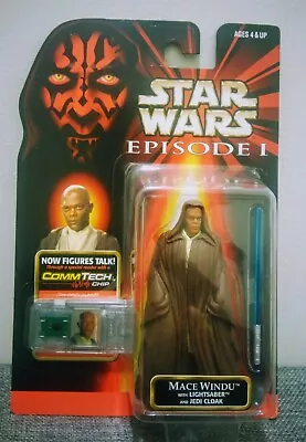 Star Wars Mace Windu With Light Saber & Cloak Episode 1. BRAND NEW. VINTAGE Item • $13.95