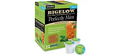 Bigelow Perfectly Mint Iced Black Tea 22 To 132 K Cups Pick Any Size FREE SHIP • $87.88