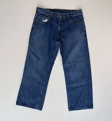 Mens Tommy Hilfiger Relaxed Freedom Blue Jeans Size 32x32 (32x25) Denim • $12.59