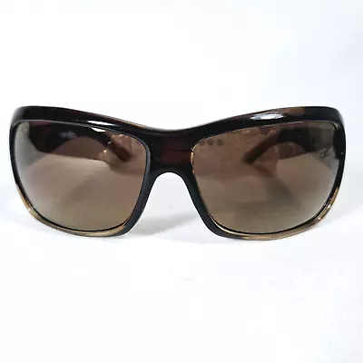 MAUI JIM PALMS Polarized Sunglasses Brown Wrap Oversized MJ-111-01 + Case Nice! • $170