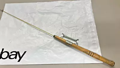 Vintage Wood Handle Fiberglass Ice Fishing Panfish Rod • $39.99