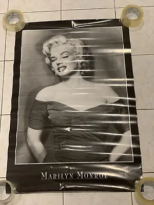 Vintage 1996 MARILYN MONROE 24x36” B&W Photo Portrait Portal Poster STW581 • $14.95