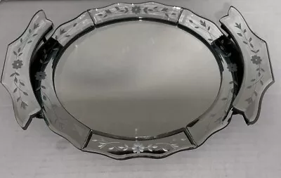 Vintage Venetian Vanity Mirror Tray With Handles. • $29