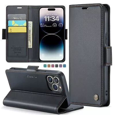 For IPhone 15 14 13 12 11 Pro Max XR X 8 Leather Flip Wallet Case Magnetic Cover • $13.88