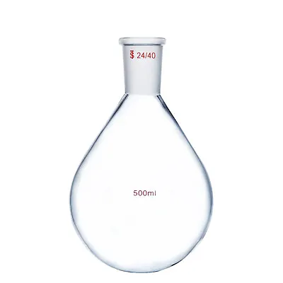 500ml 24/40 Glass Recovery Flask Lab Kjelda Bottle Not For Rotary Evaporator Use • $23.99