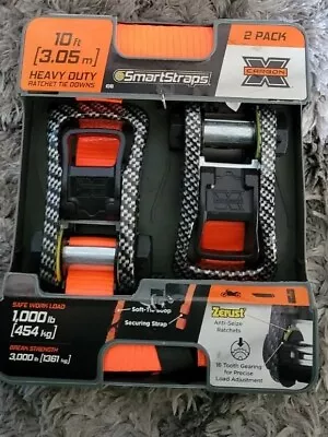 SmartStraps 2 Pk 1-1/4   In X 10 '  1000LB Ratchet Tie Down Straps • $17.97