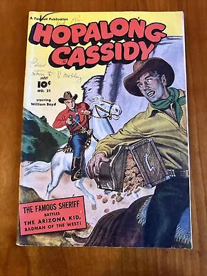 Hopalong Cassidy #21 Western July 1948 Fawcett Comics William Boyd Golden Age • £20.27