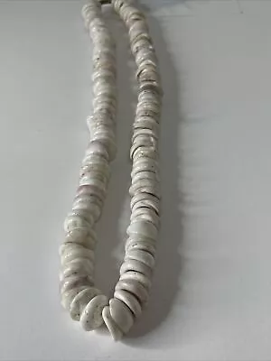 Vtg X-Large PUKA SHELL Necklace 24” Authentic Hawaiian Purple & White Cone 238g • $500