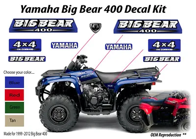 Yamaha Big Bear 400 OEM On Command Decal Emblem Sticker Graphic Set Kit NOS 4x4 • $39.99