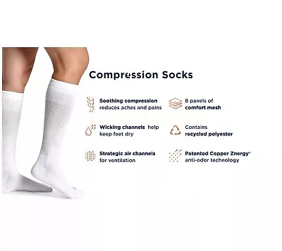 CopperLife ® 4-Pair Unisex Over-the-Calf Compression Socks • $19.99