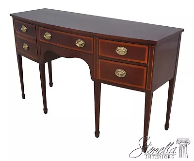 63720EC: KINDEL Federal Style Banded Mahogany Sideboard • $1695