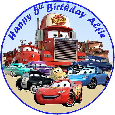 £4.50 • Buy 7.5  Disney Cars Lightning McQueen Birthday Edible Personalised Cake Topper