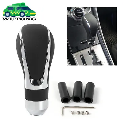 Universal Black Leather Automatic Car Shift Knob Manual Gear Stick Shifter Lever • $12.99