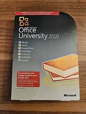 Microsoft Office University 2010 Includes PIN And Product Key -  • $14.99