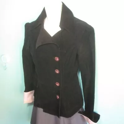 Volcom Womens Size XS Black Corduroy Button Front Collared Jacket • $45