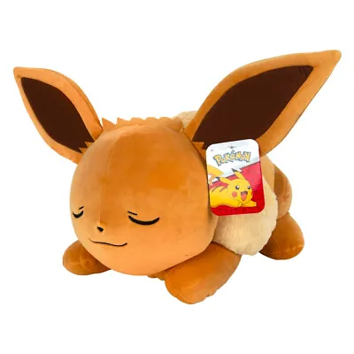 Pokemon Eevee 18  Sleeping Plush Large Soft Toy PKW0222 • £39.95