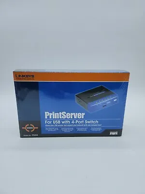 Linksys Cisco PSUS4 PrintServer For USB With 4-port Switch New Sealed • $31