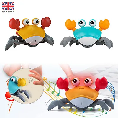 Baby Kids Moving Toy Electric Crawling Crab LED Light Music Interactive Toys UK • £8.60