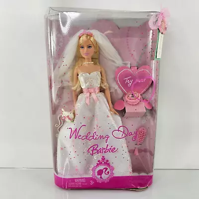 Barbie Wedding Day Doll Set M2778 Bride Dress Light-Up Ring Mattel 2007 NEW • $19.99