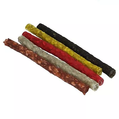 RAWHIDE MUNCHY ROLLS Assorted Dog Chews Puppy Teething Beef 100pc 5  Pet Natural • £11.49