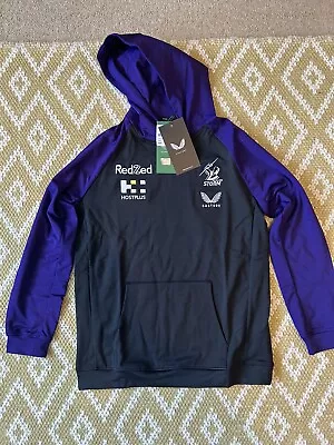 MELBOURNE STORM RUGBY LEAGUE Hoodie (kids Age 7/8) New With Tags • £24.99