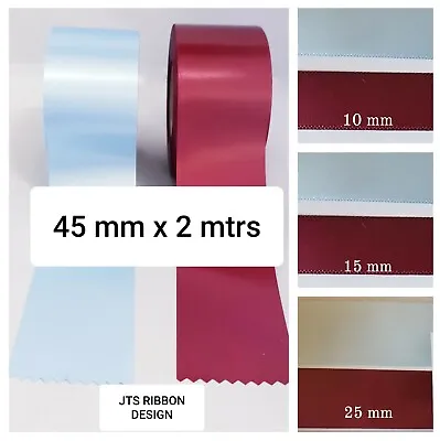 Claret And Blue Football Satin Ribbon Cake Decoration Or Gift Wrap 2m Of Each • £1.75