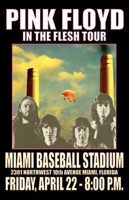 $13.99 • Buy Pink Floyd Replica 1977 Concert Poster