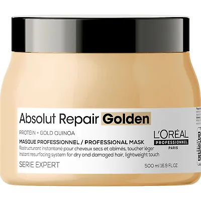 £27.50 • Buy L'Oreal Serie Expert Absolut GOLDEN Repair Mask 500ml For Damaged / Fine Hair